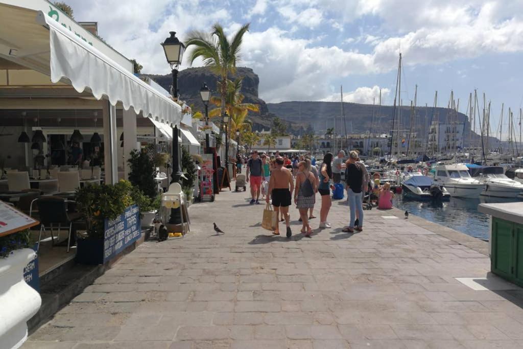 Schoene Wohnung Direkt Am Meer Mit Meerblick, Wlan Puerto De Mogan Exterior foto